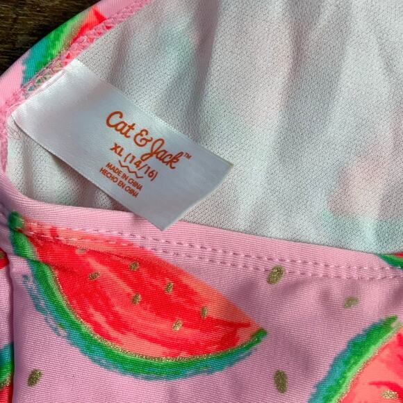 Cat & Jack Watermelon tankini size XL 14-16 - Picture 3 of 3